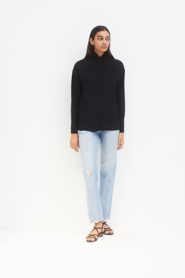 Issey Miyake Accordion Collar Blouse - Desert Vintage