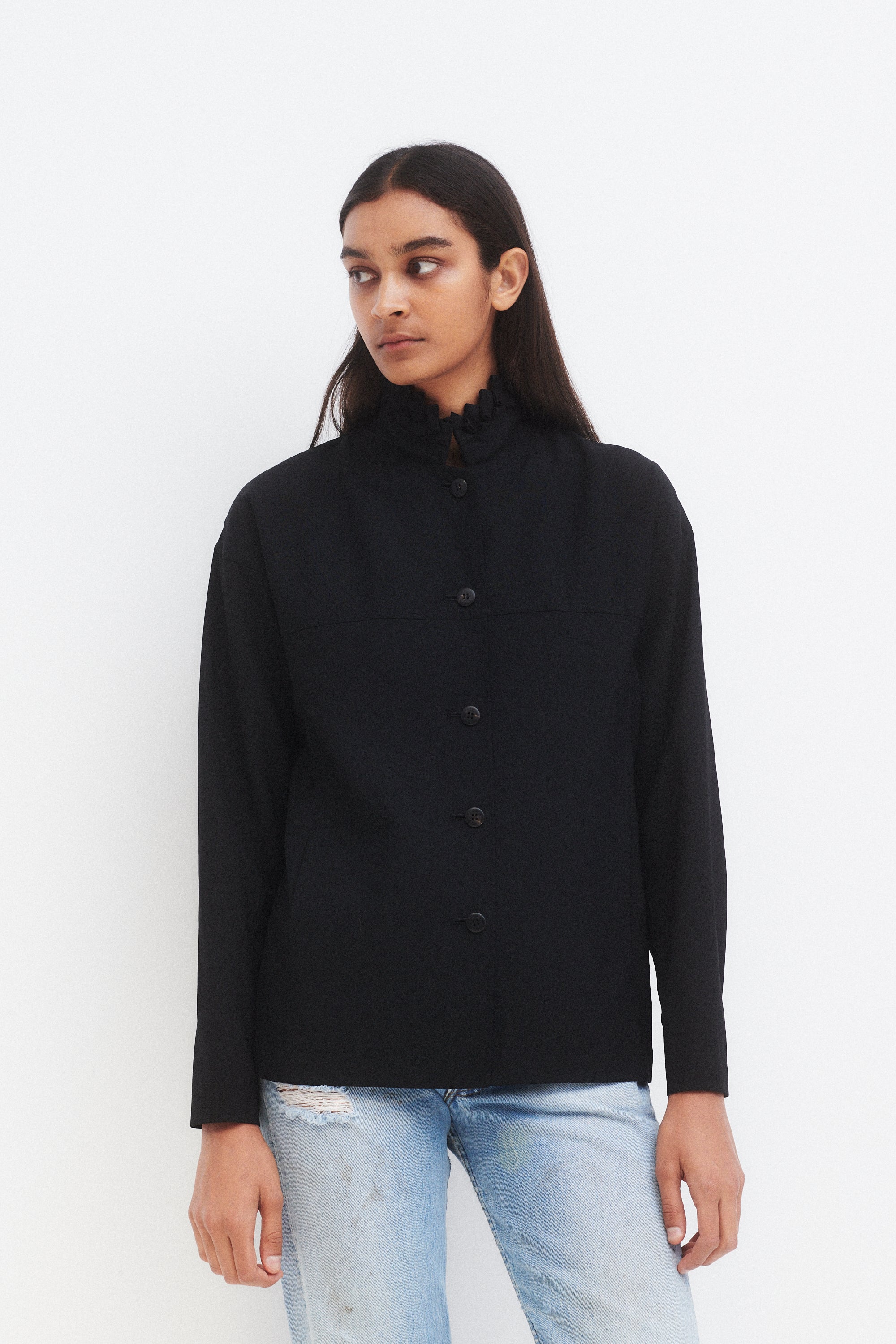Issey Miyake Accordion Collar Blouse - Desert Vintage