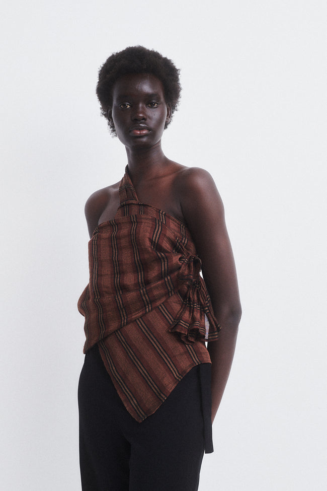 Romeo Gigli Linen Wrap Blouse - Desert Vintage
