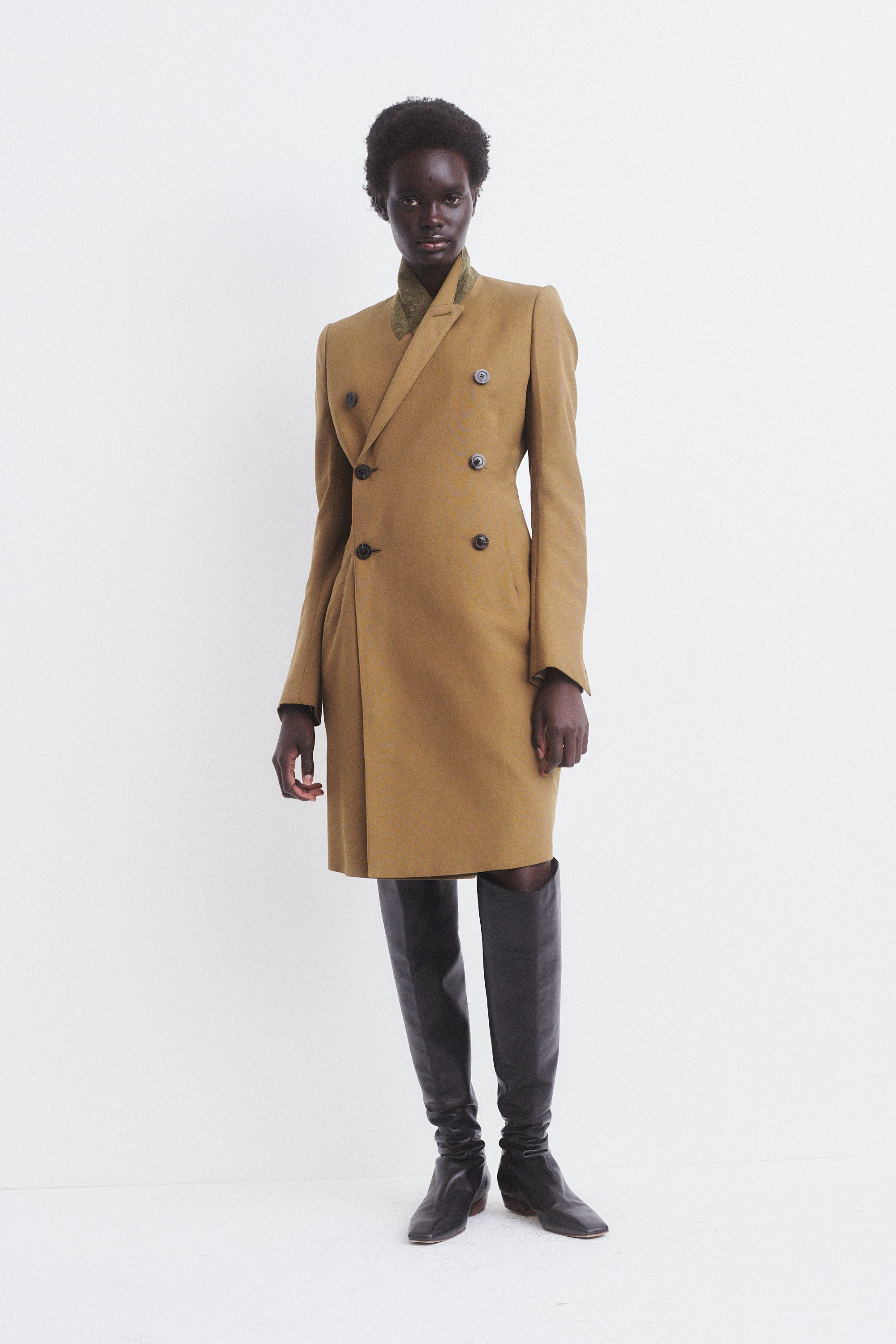 Rick Owens Olive Canvas Coat - Desert Vintage