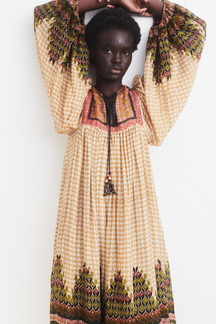 Mariam Shore Printed Dress - Desert Vintage