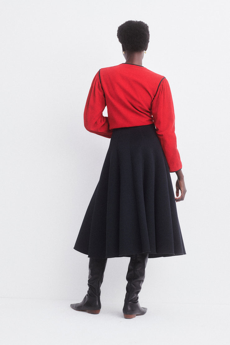 YSL Crimson Corduroy Tie Top - Desert Vintage