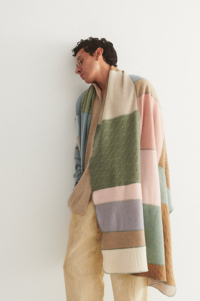 Cashmere Patchwork Shawl - Desert Vintage