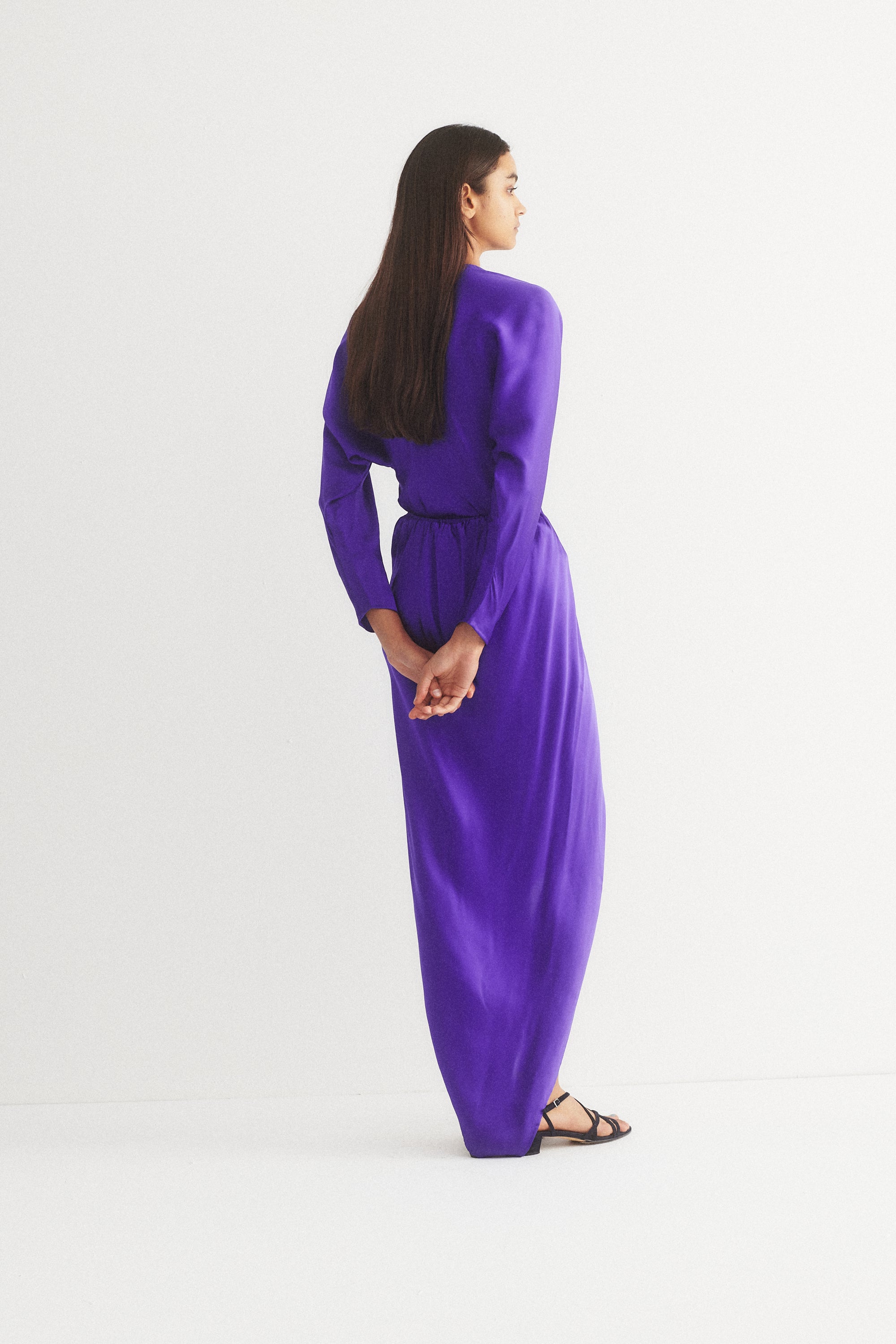 Halston Ultraviolet Silk Dress - Desert Vintage