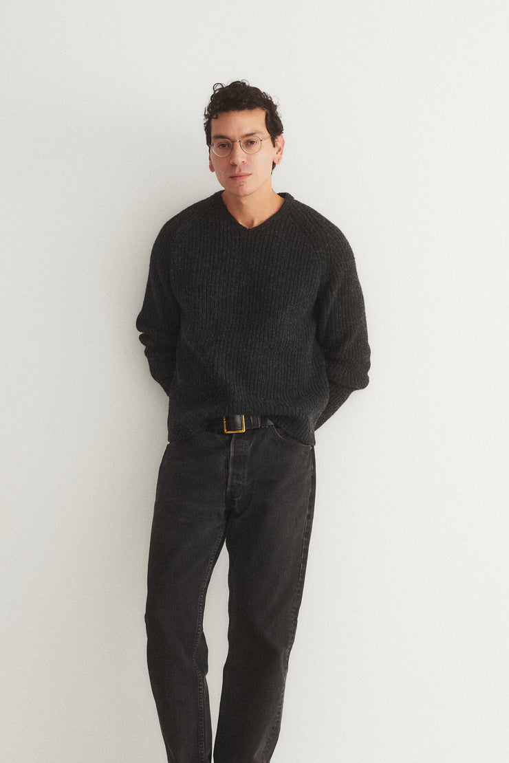Charcoal Wool Knit - Desert Vintage