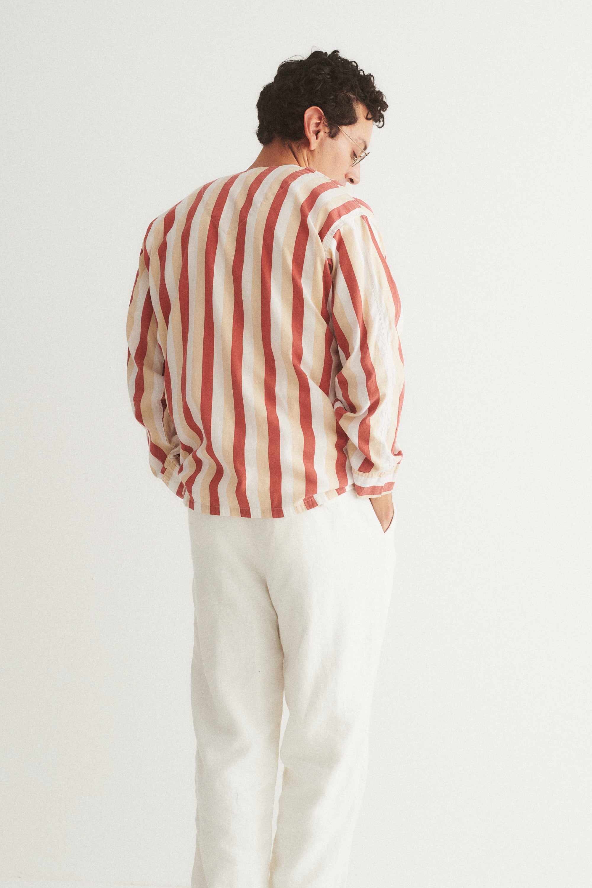 Vintage Linen Stripe Pullover - Desert Vintage