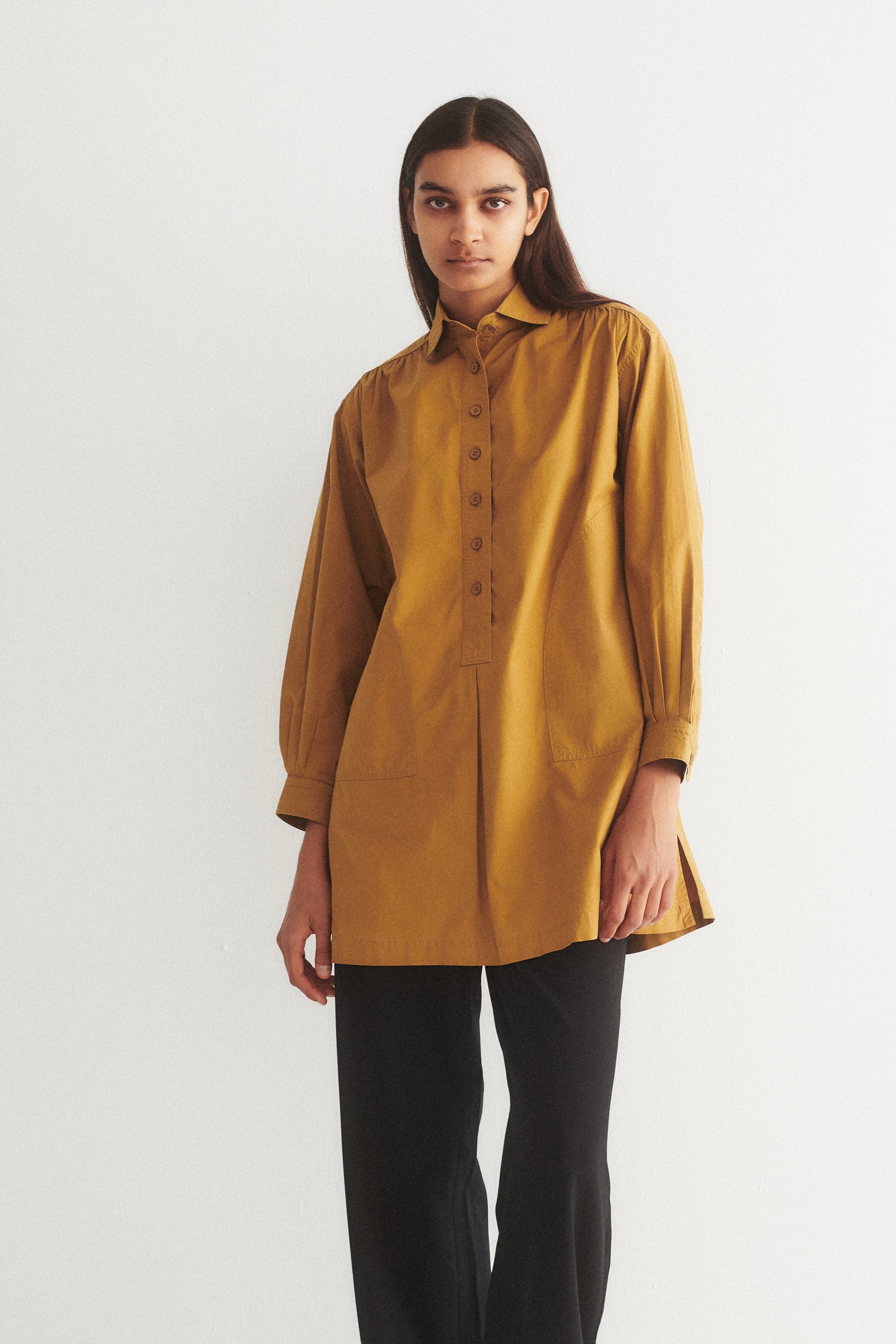 YSL Polished Cotton Tunic - Desert Vintage