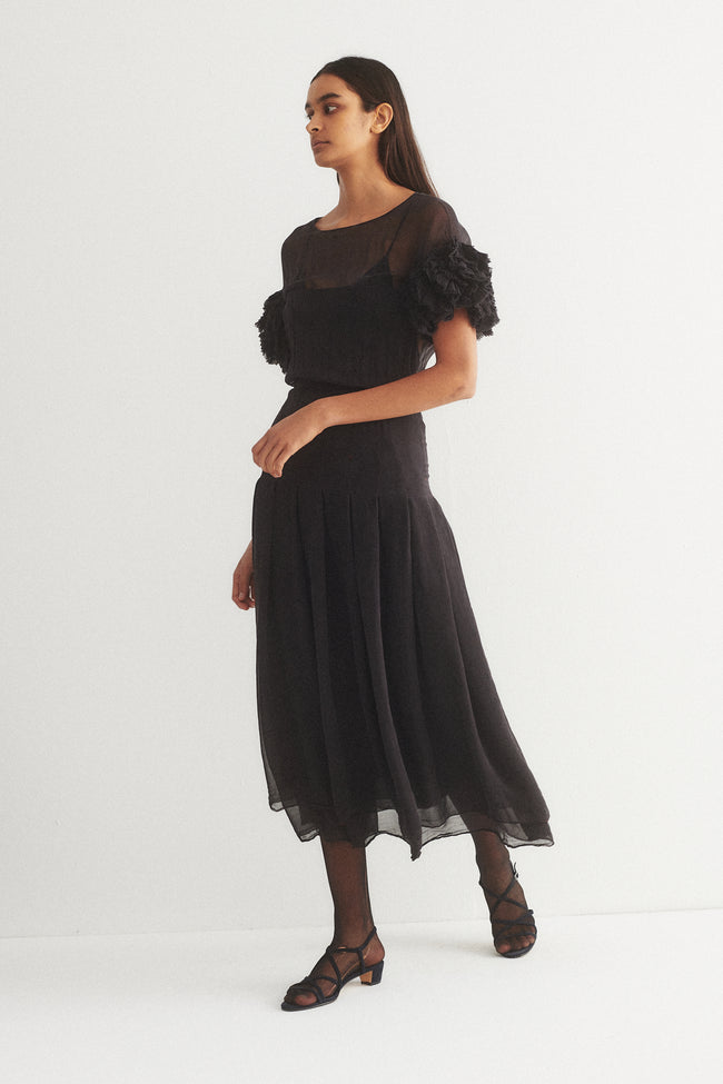 ss 1984 Chanel Silk Chiffon Dress - Desert Vintage