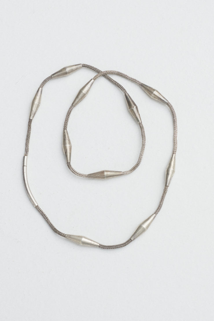 Sterling Silver Beaded Rope Chain - Desert Vintage