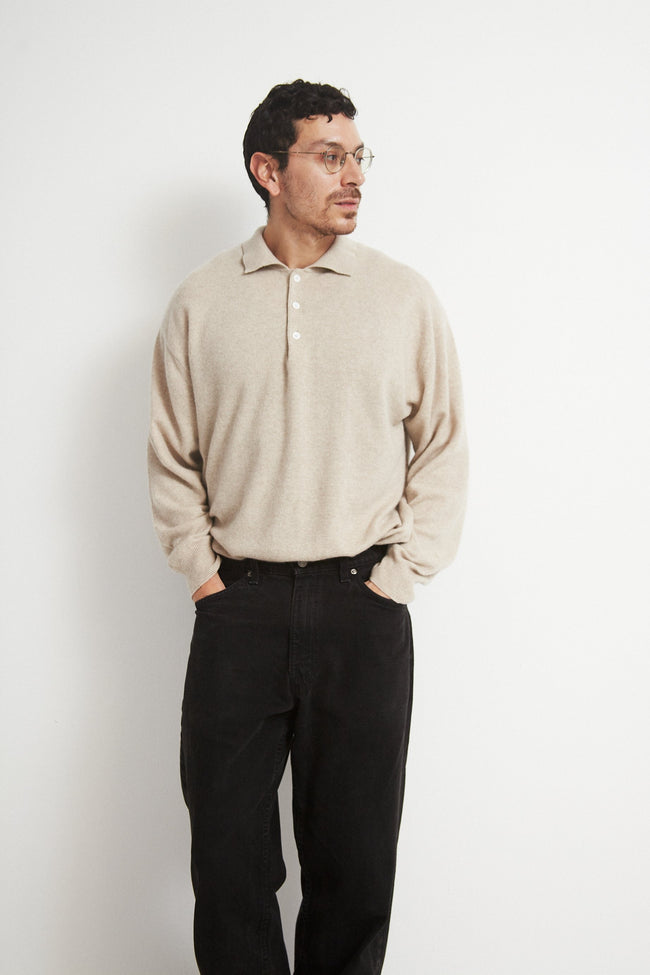 Ecru Cashmere Pullover - Desert Vintage