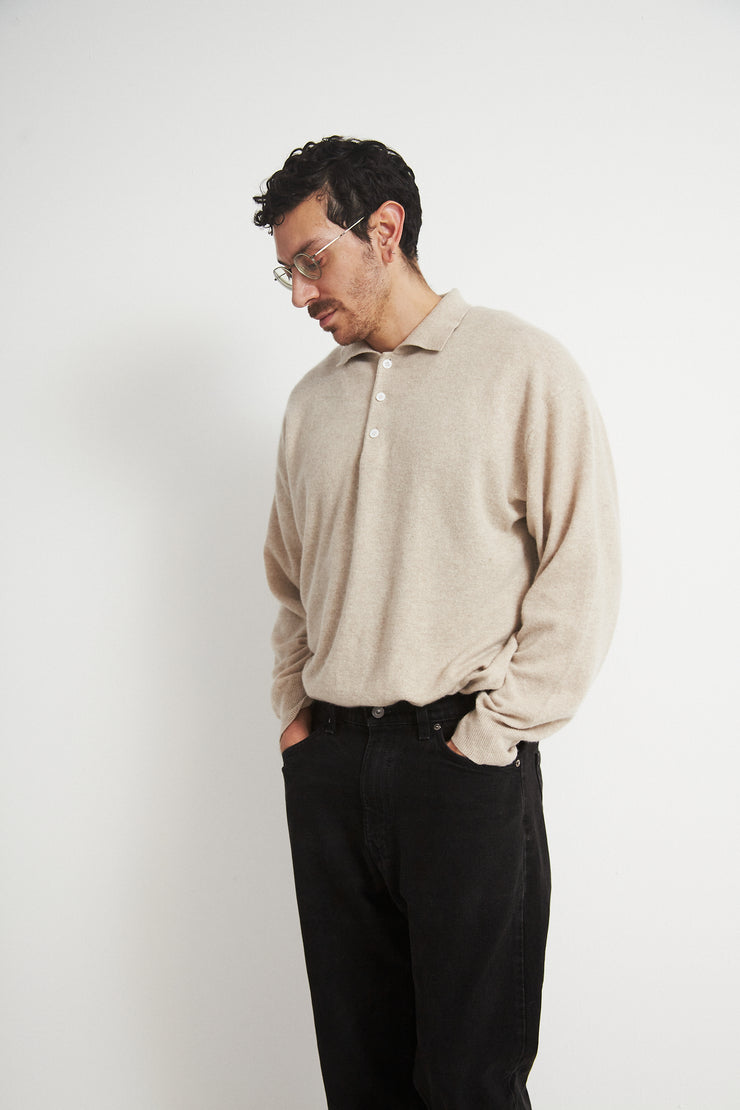 Ecru Cashmere Pullover - Desert Vintage