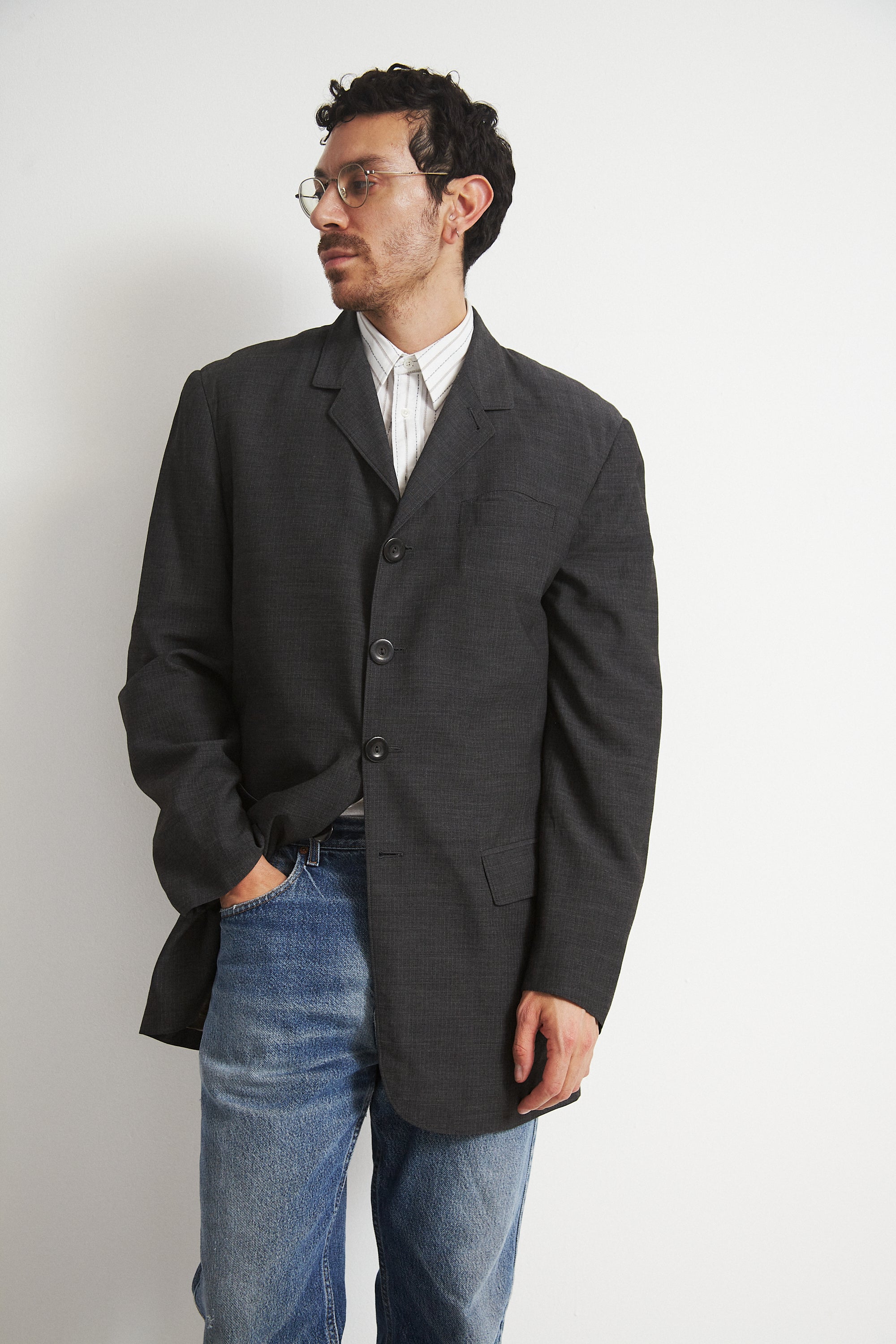 JPG Homme Suited Wool Coat - Desert Vintage