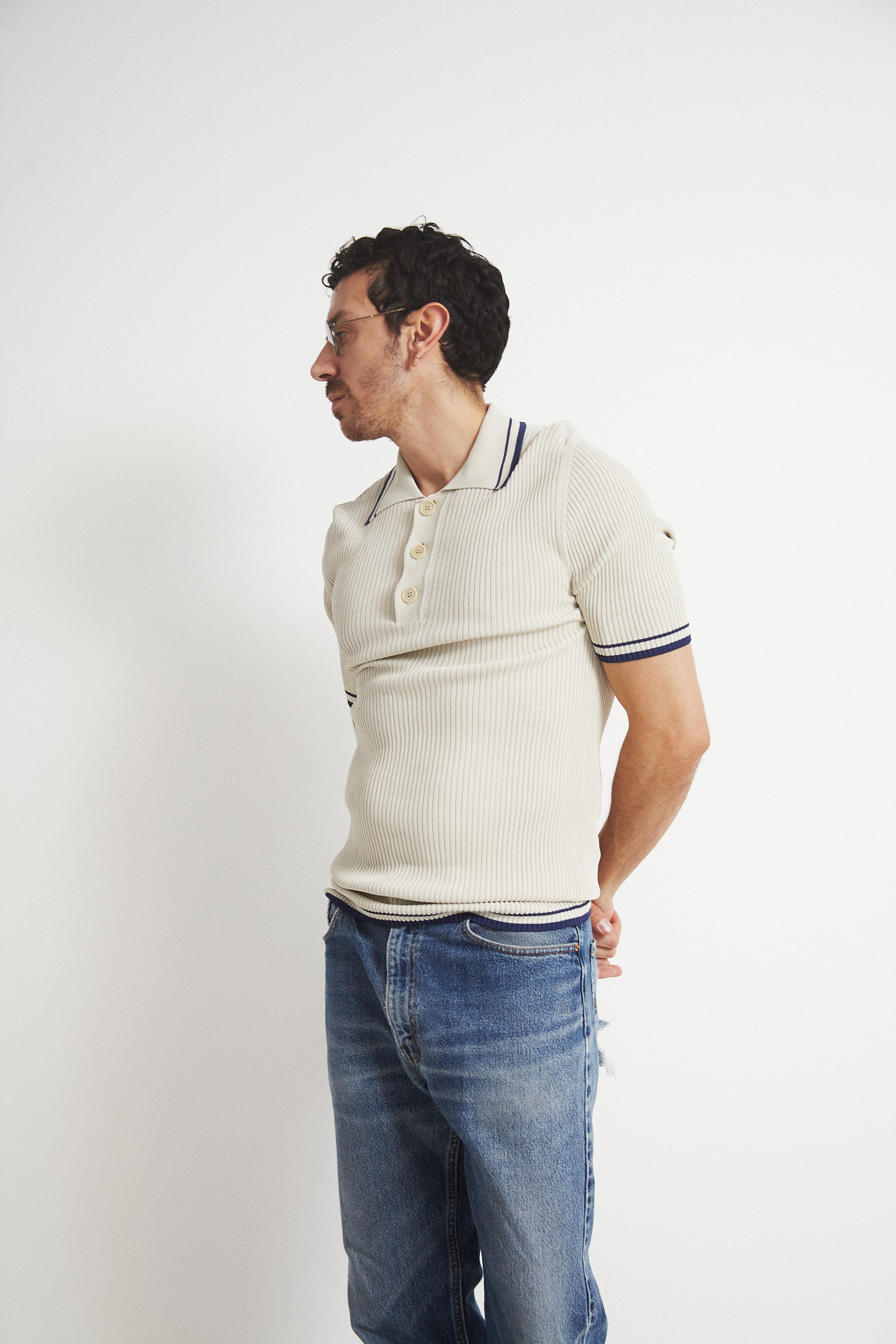 Armani Knit Polo - Desert Vintage