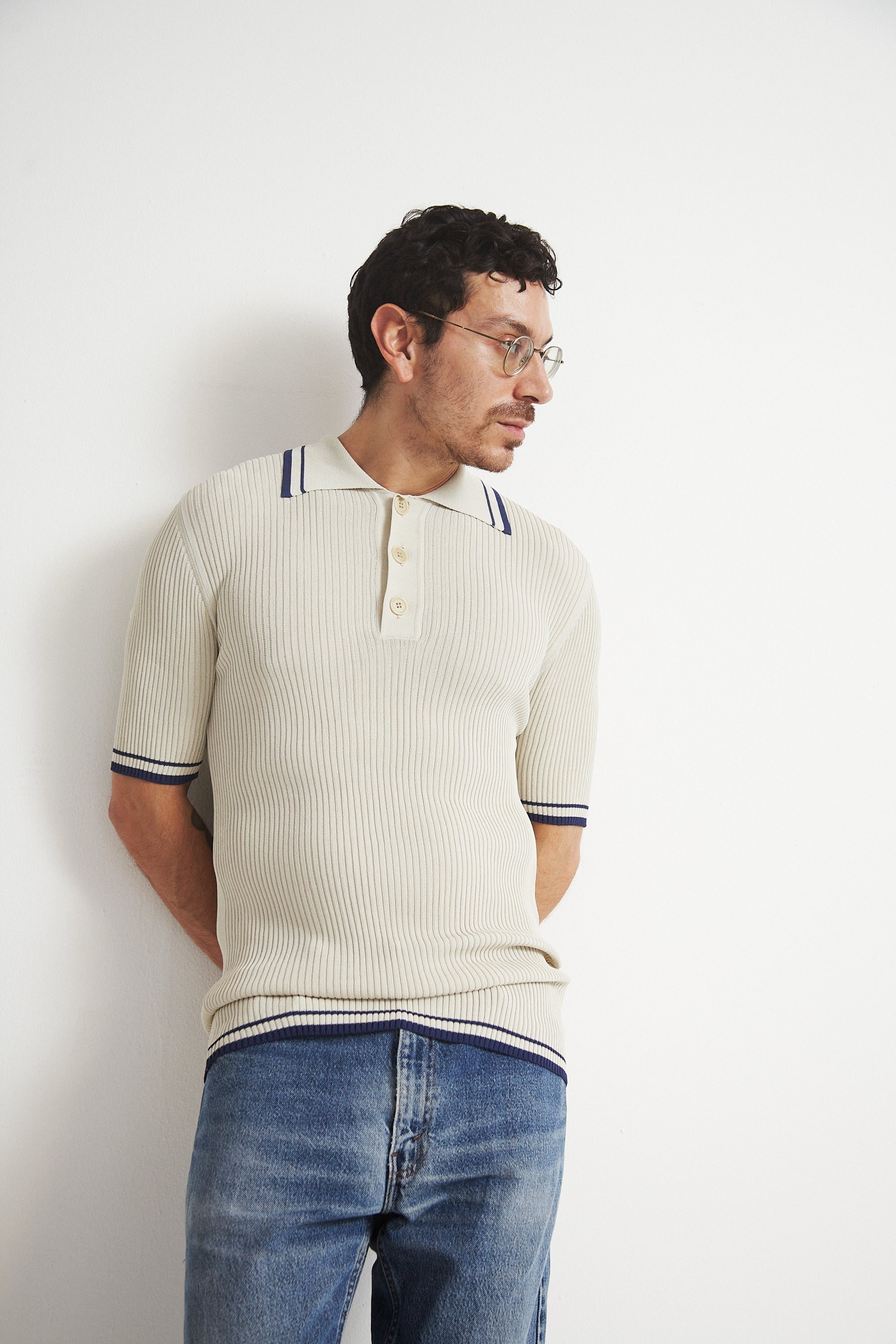 Armani Knit Polo - Desert Vintage