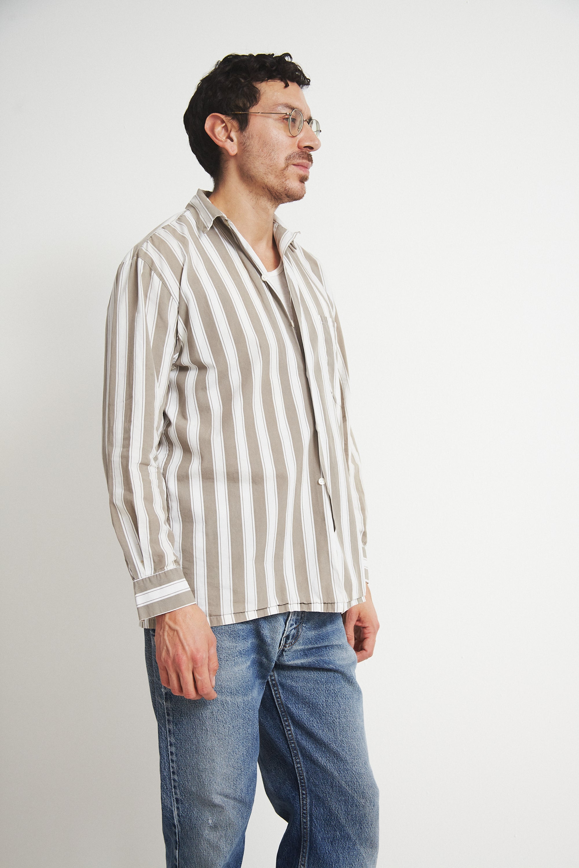 1990s Cotton Stripe Shirt - Desert Vintage