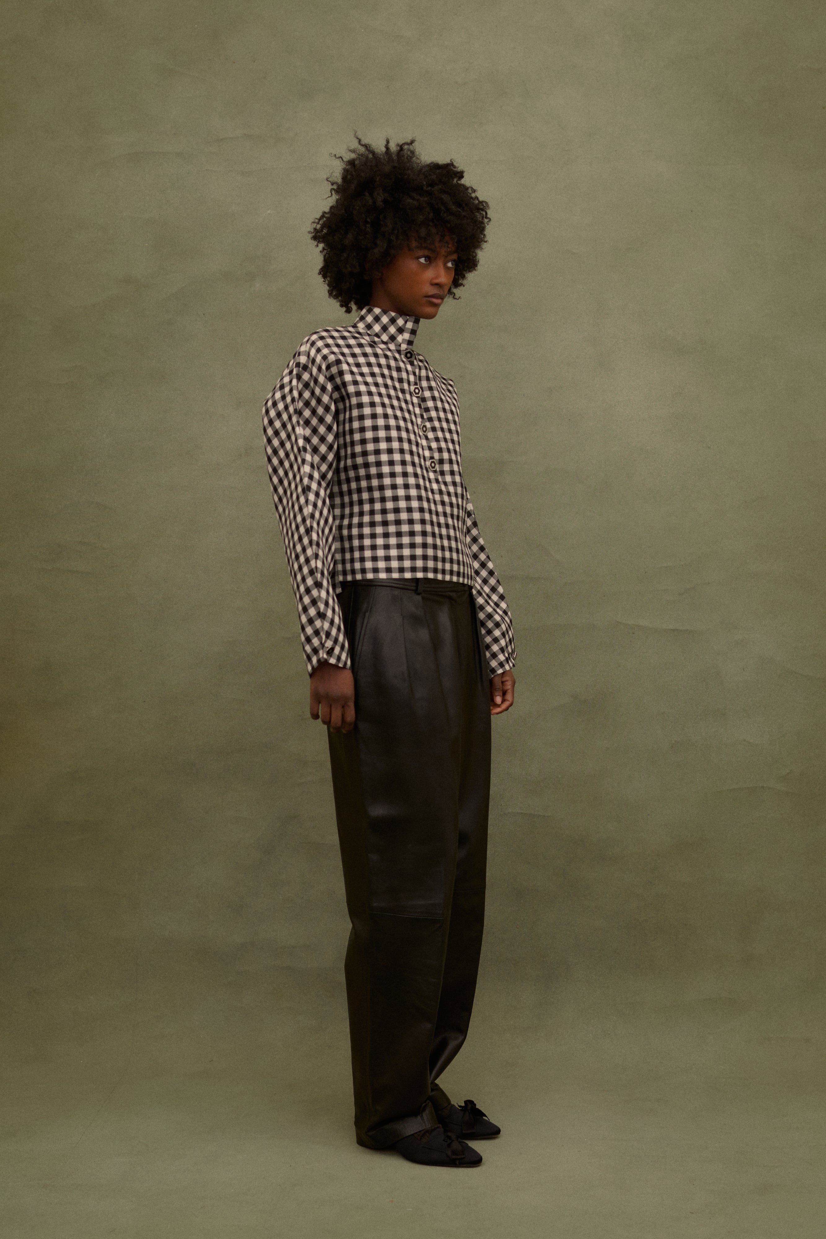 Beene Black Check Blouse - Desert Vintage