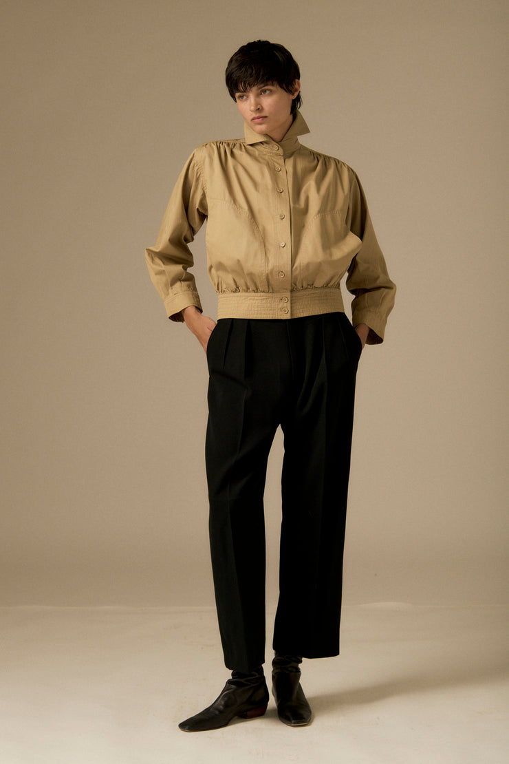 Ysl Cotton Khaki Blouson - Desert Vintage