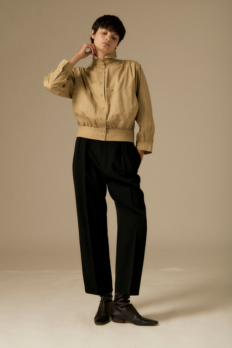 Ysl Cotton Khaki Blouson - Desert Vintage