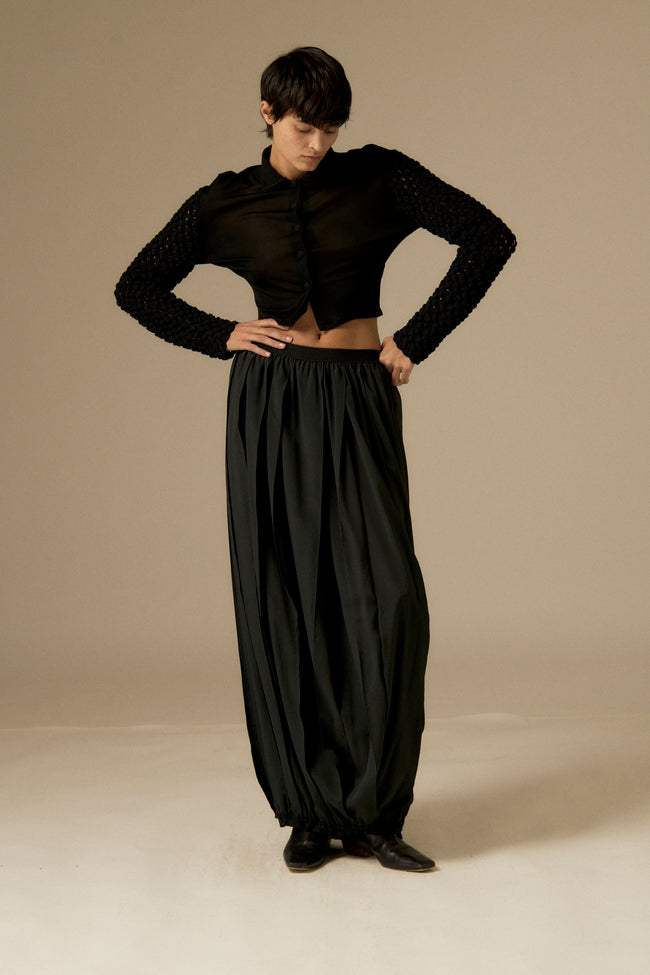 JPG Black Mesh Top - Desert Vintage