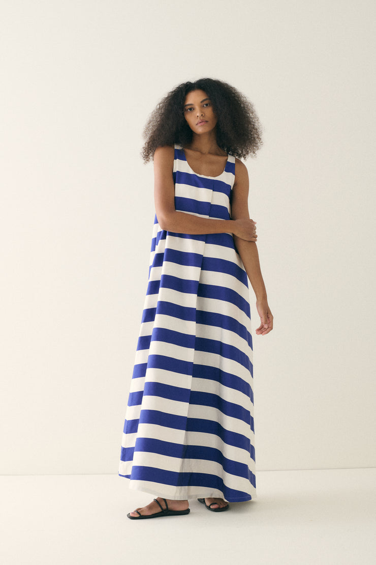 Jil Sander Blue Stripe Dress - Desert Vintage