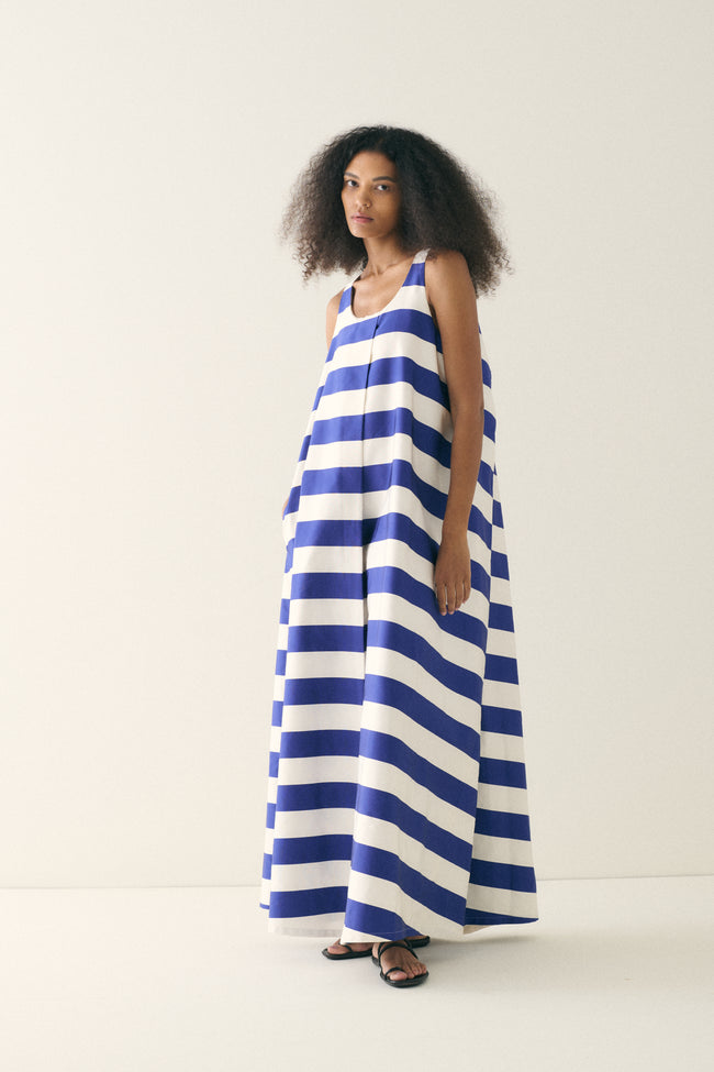 Jil Sander Blue Stripe Dress - Desert Vintage
