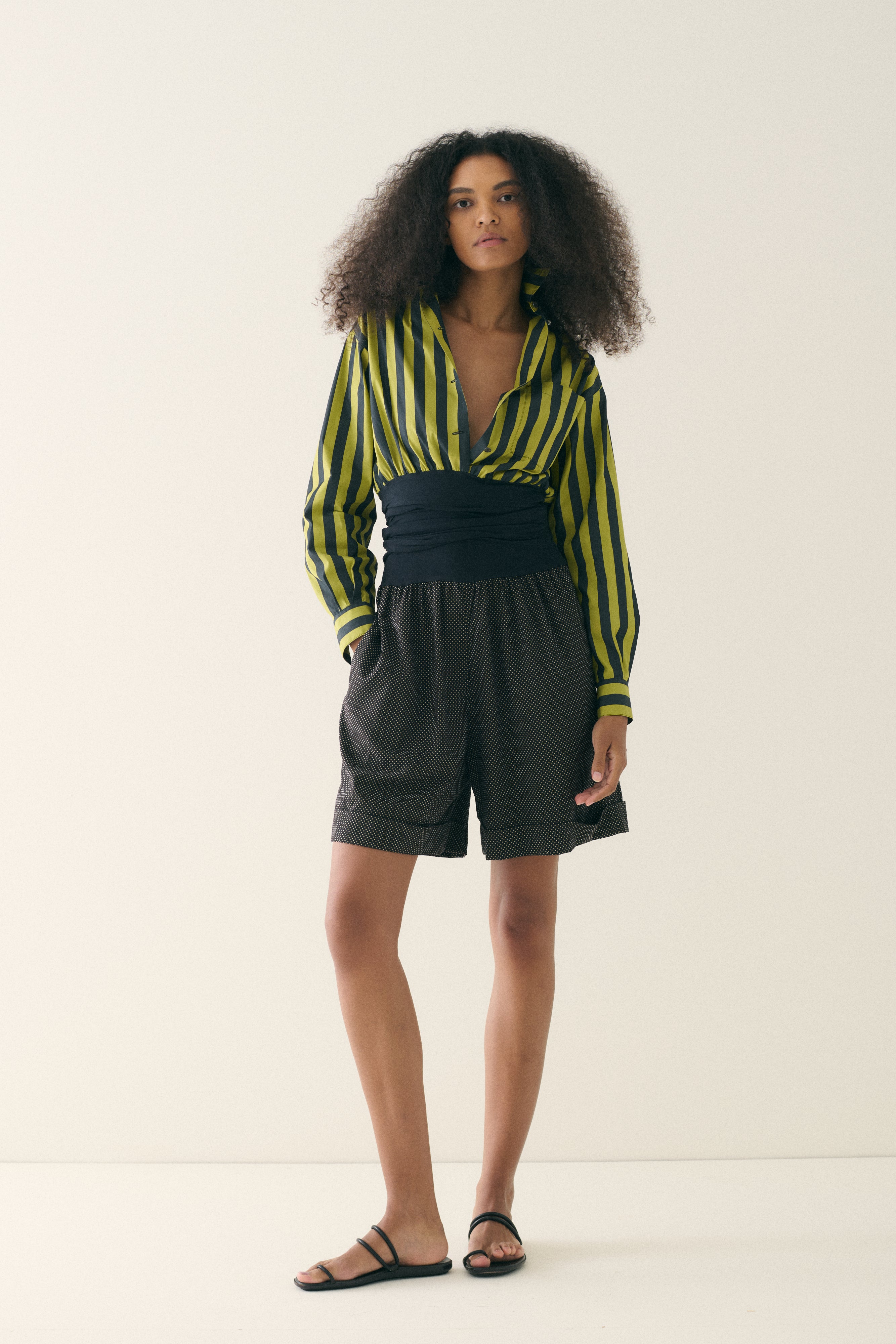 JPG Striped Jumpsuit - Desert Vintage