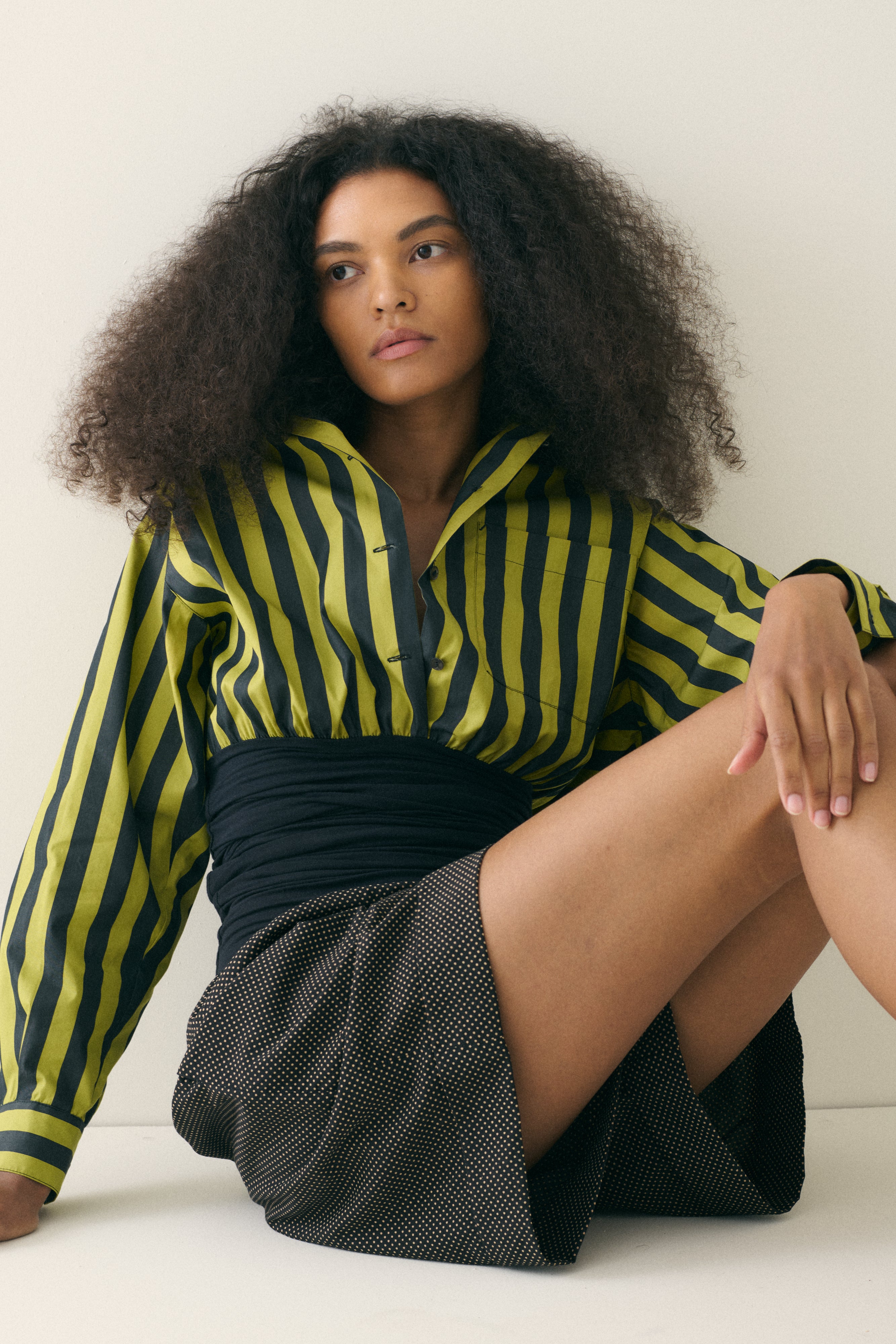 JPG Striped Jumpsuit - Desert Vintage