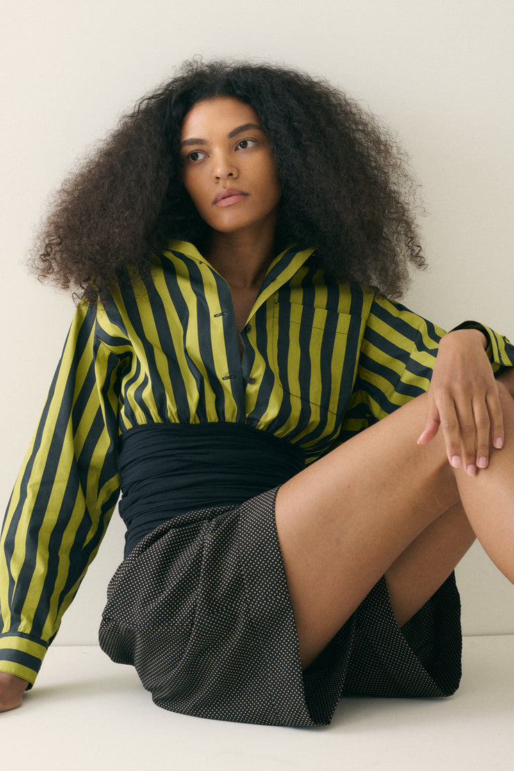 JPG Striped Jumpsuit - Desert Vintage