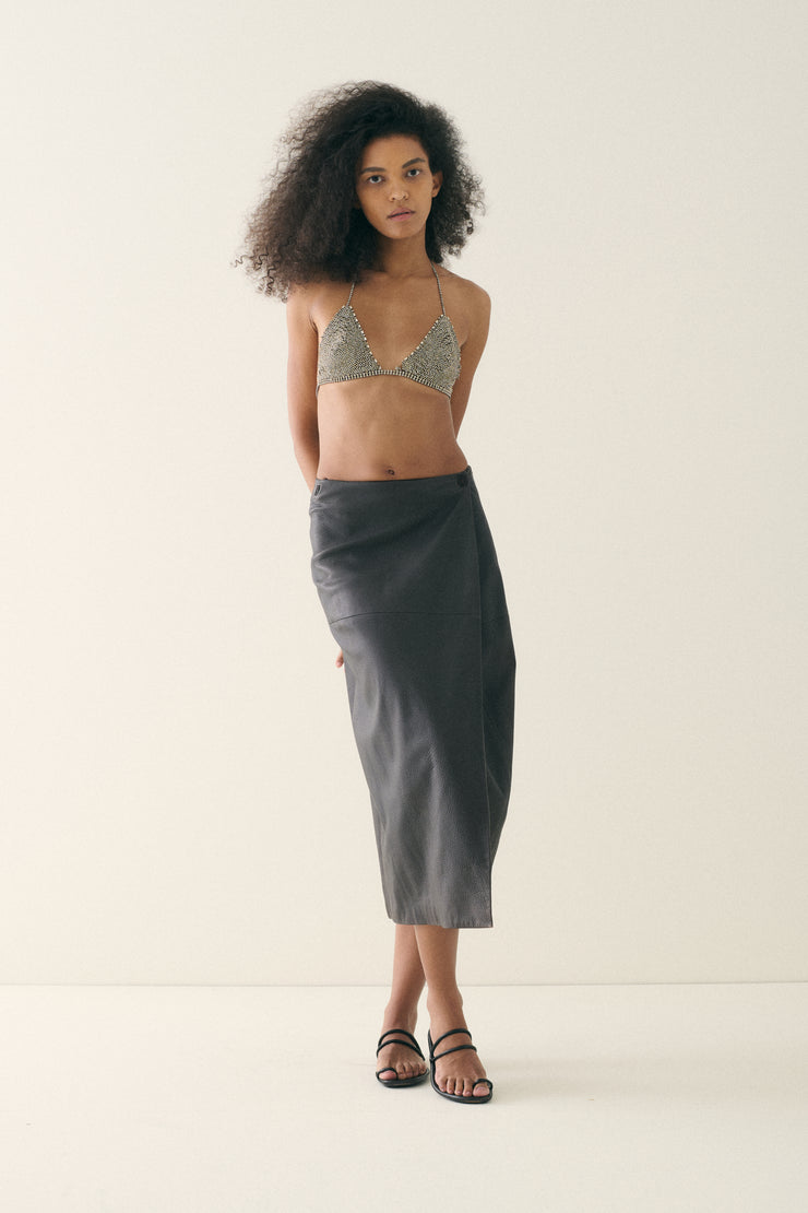 Margiela era Hermès Leather Skirt - Desert Vintage