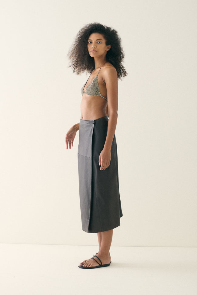 Margiela era Hermès Leather Skirt - Desert Vintage