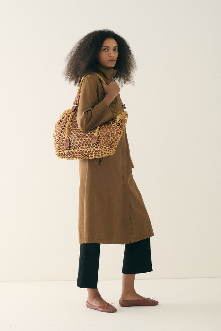 1970s Roberta Di Camerino Leather Net Bag - Desert Vintage