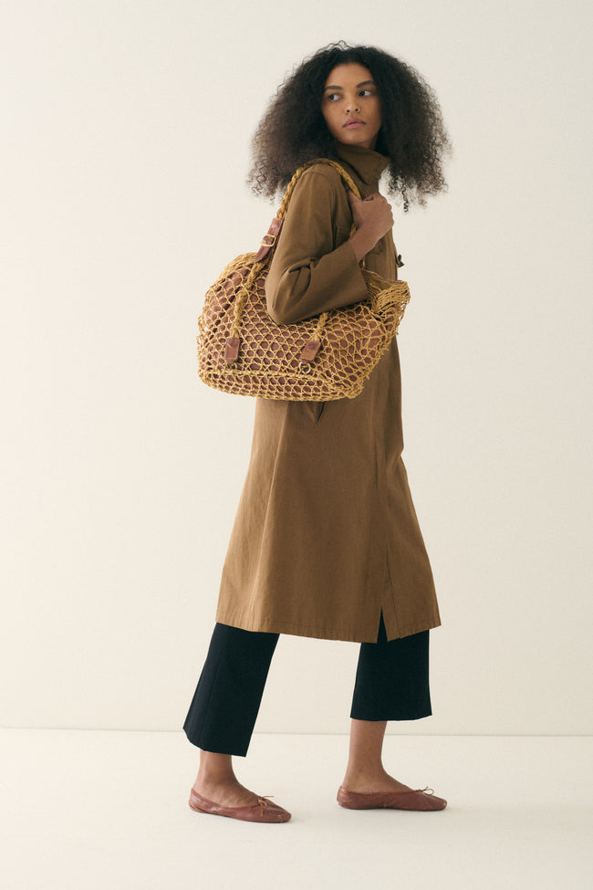 1970s Roberta Di Camerino Leather Net Bag - Desert Vintage