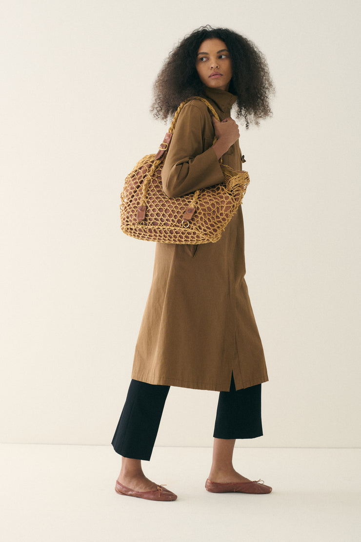 1970s Roberta Di Camerino Leather Net Bag - Desert Vintage