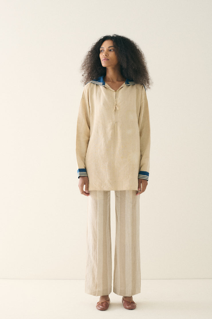 Hermès Striped Linen Trousers - Desert Vintage