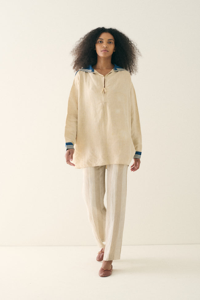 Hermès Striped Linen Trousers - Desert Vintage