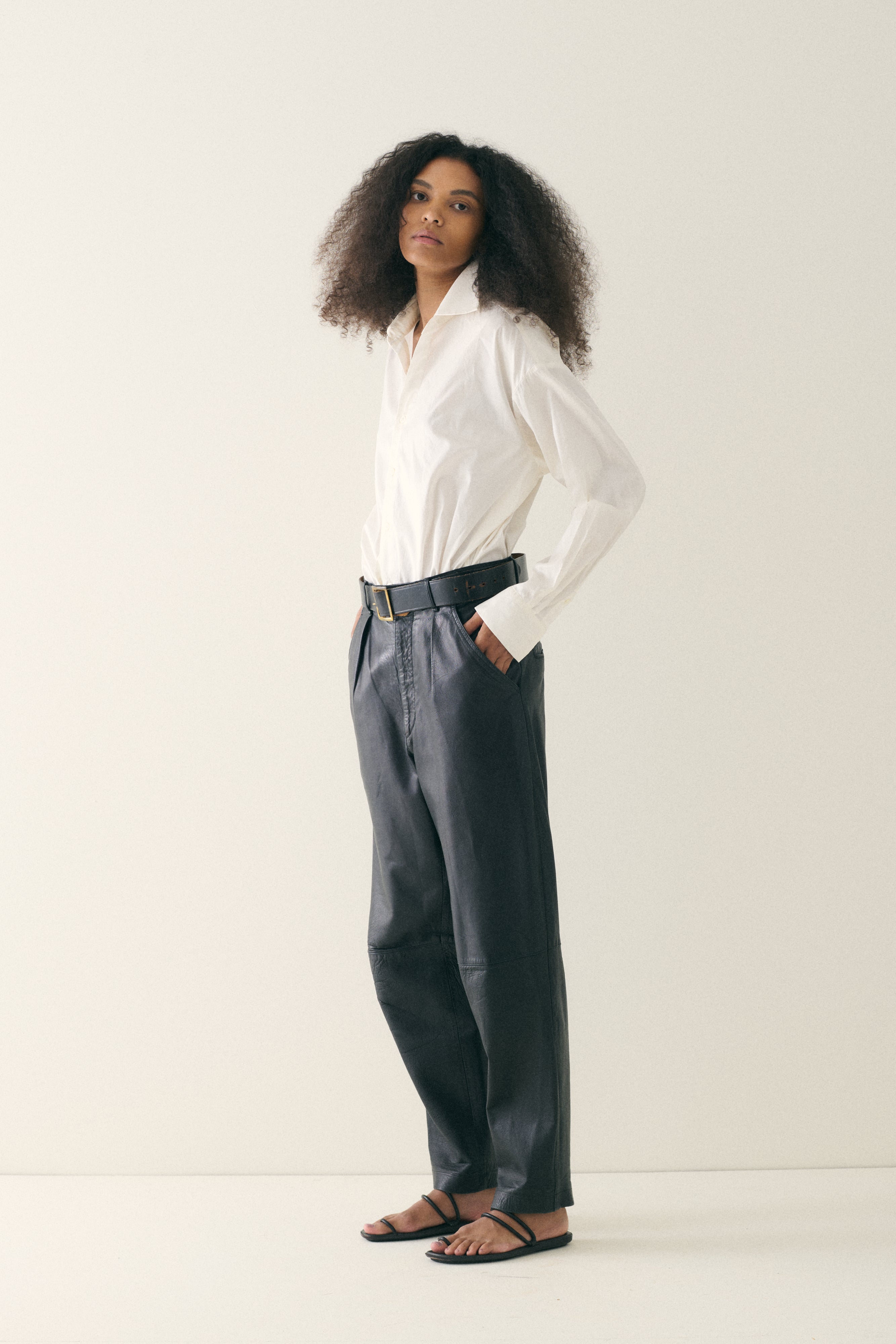 Jean Paul Gaultier Leather Trousers - Desert Vintage