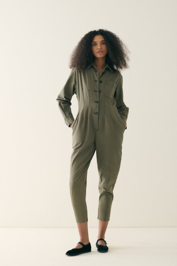 1980s JPG Olive Drab Jumpsuit - Desert Vintage