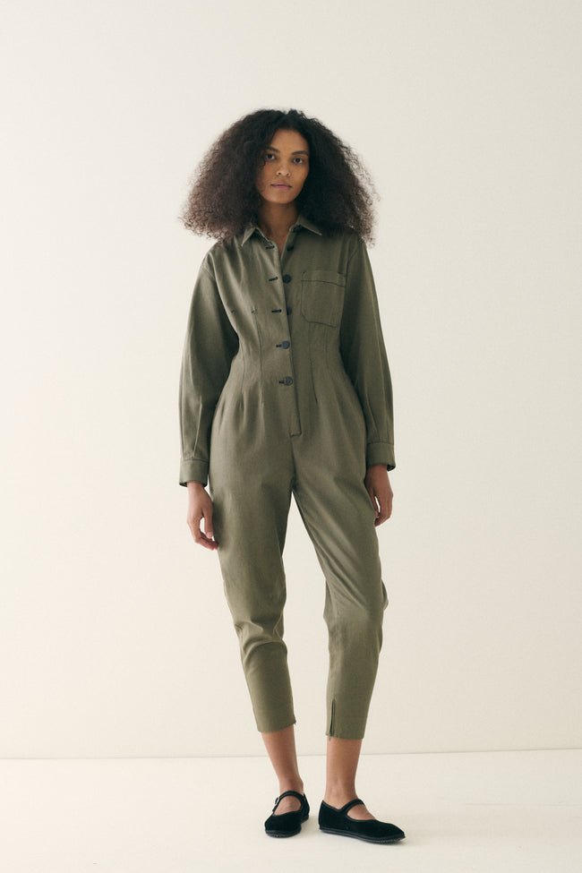 1980s JPG Olive Drab Jumpsuit - Desert Vintage