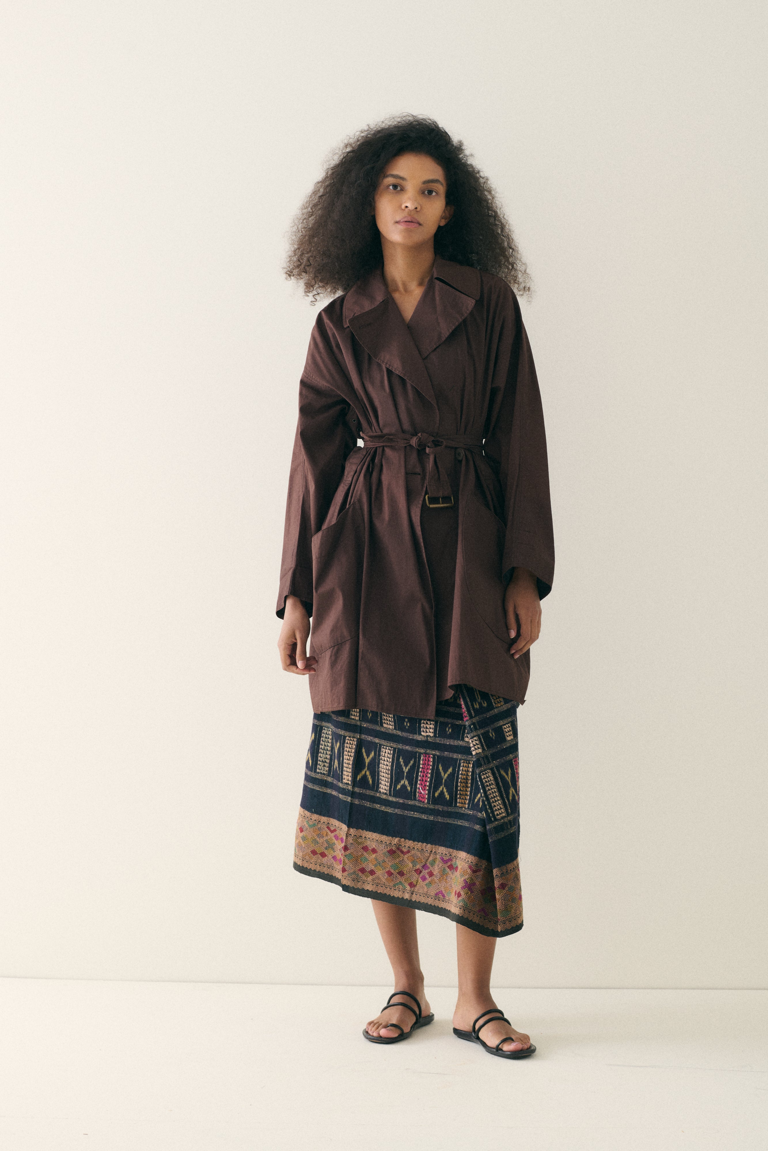 Woven Ikat Wrap Skirt - Desert Vintage