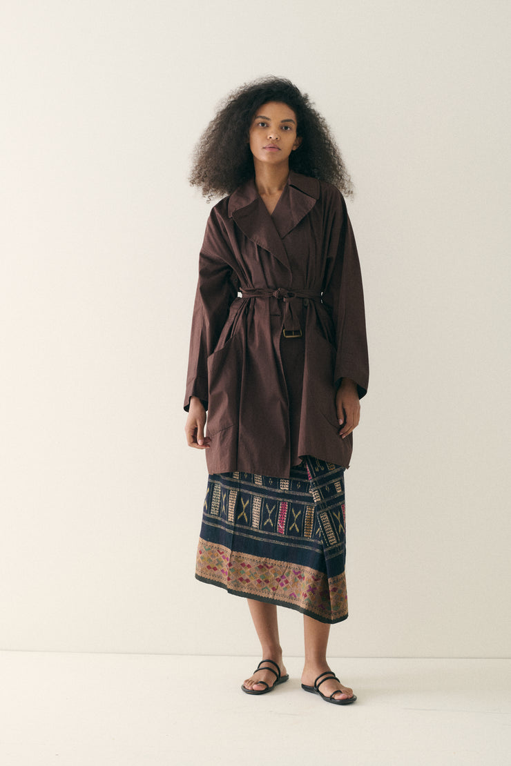 Woven Ikat Wrap Skirt - Desert Vintage