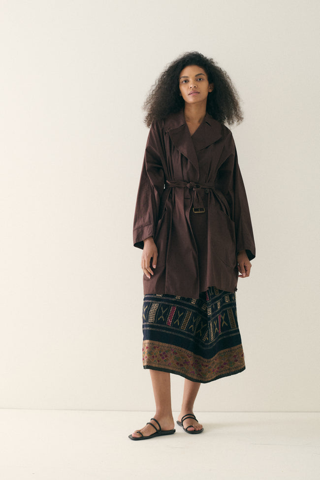 Woven Ikat Wrap Skirt - Desert Vintage