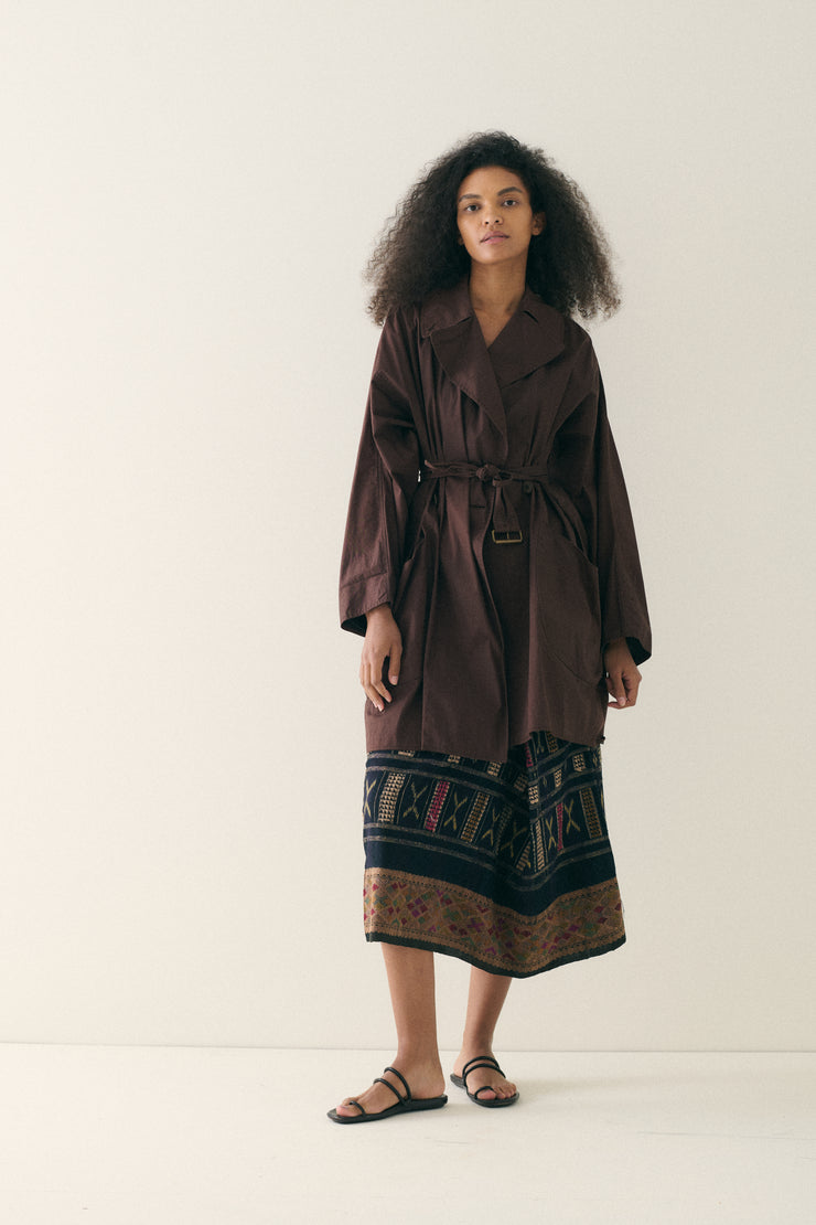 Woven Ikat Wrap Skirt - Desert Vintage