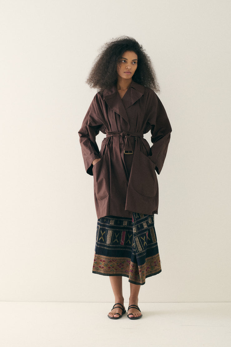 Woven Ikat Wrap Skirt - Desert Vintage