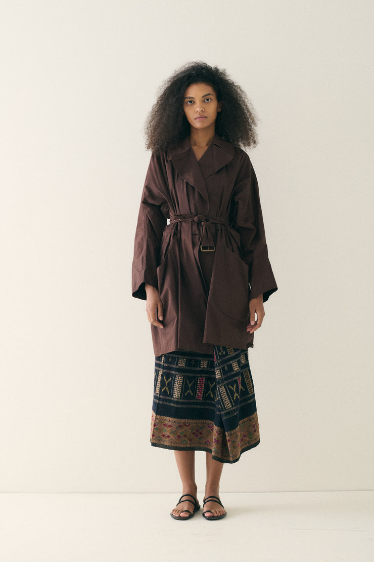 Woven Ikat Wrap Skirt - Desert Vintage