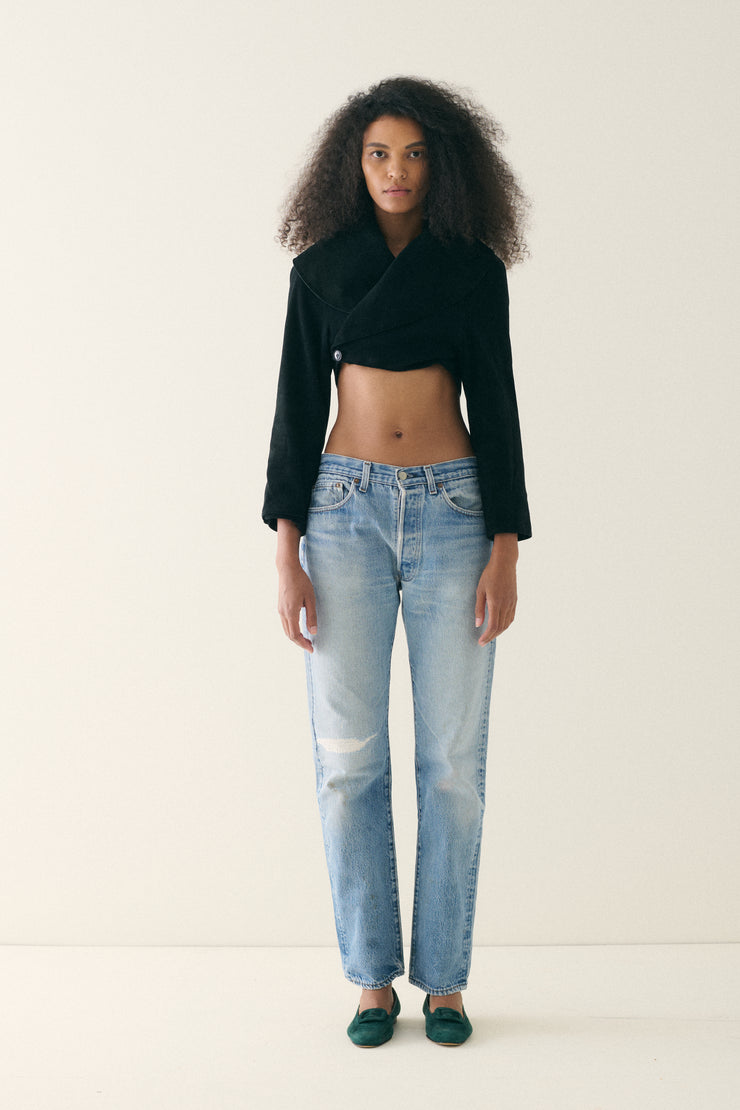 aw 1989 Alaïa Suede Cropped Coat - Desert Vintage