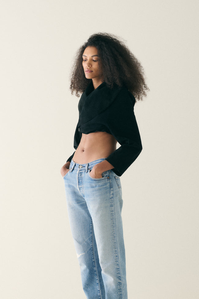 aw 1989 Alaïa Suede Cropped Coat - Desert Vintage