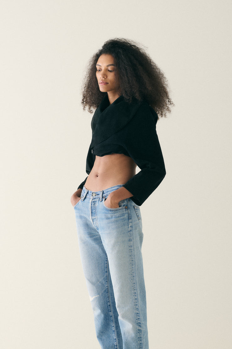 aw 1989 Alaïa Suede Cropped Coat - Desert Vintage
