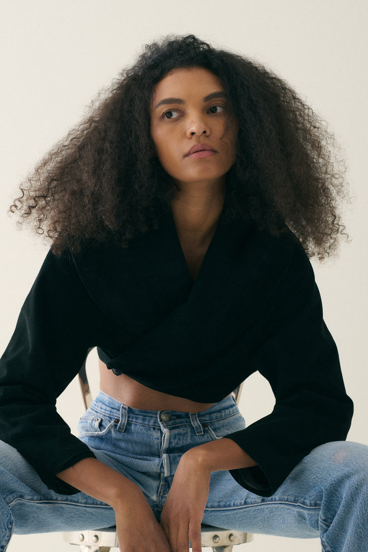 aw 1989 Alaïa Suede Cropped Coat - Desert Vintage