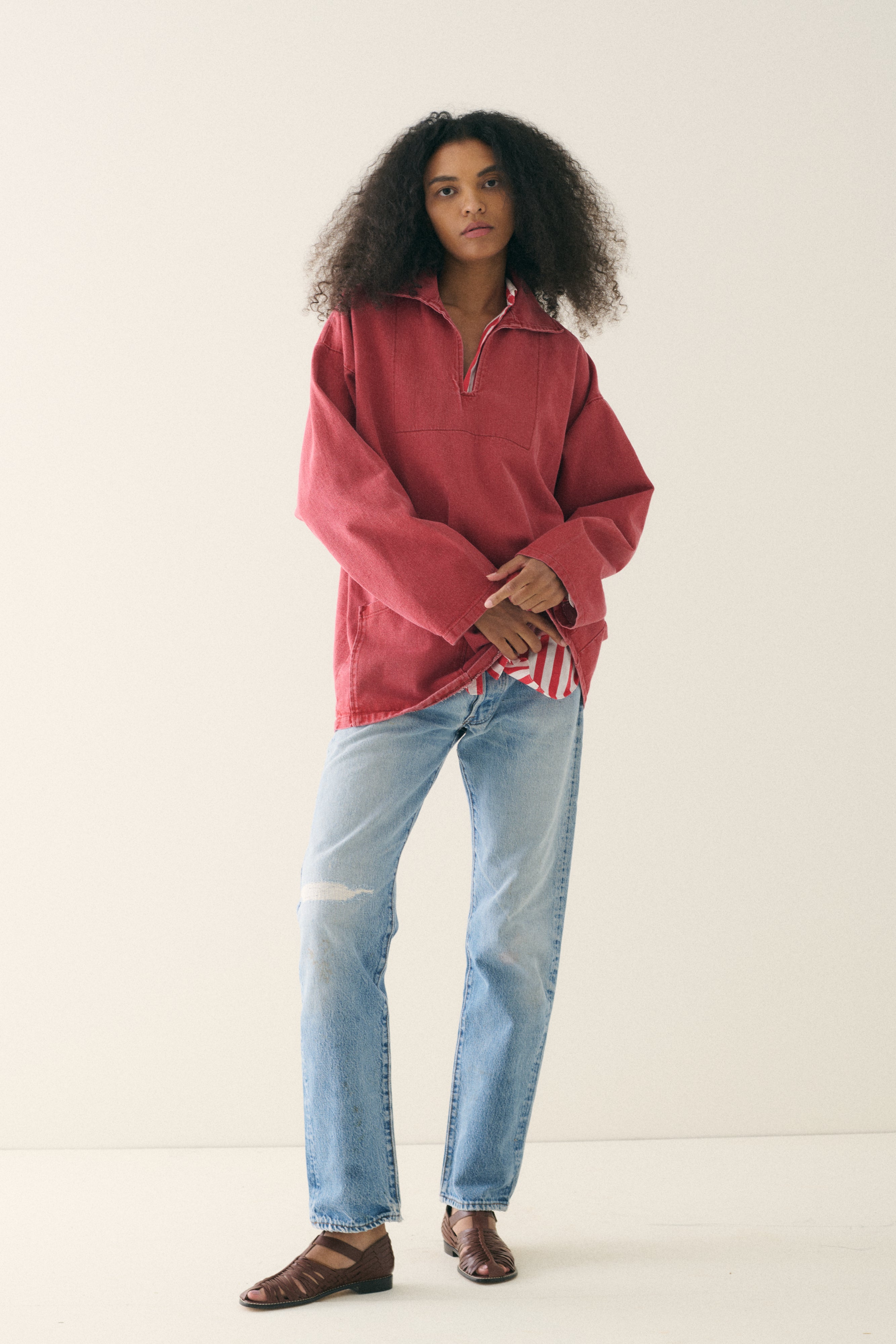 Chambray Cotton Pullover - Desert Vintage