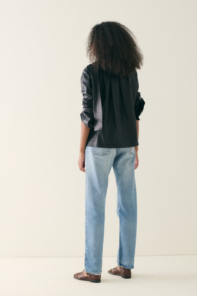 YSL Lambskin Leather Blouse - Desert Vintage